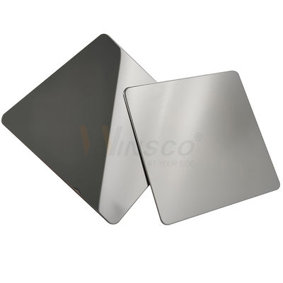 품질  Ornamental Super Mirror Stainless Steel Sheet 201 304 316 Grade With Silver PVD Color 공장