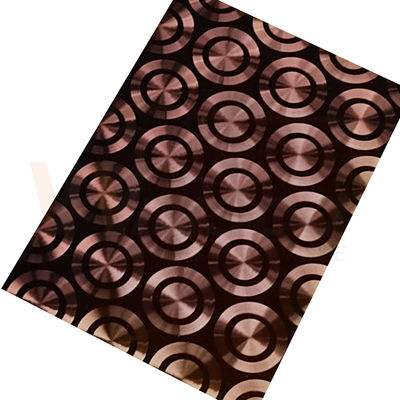 품질  Rose Gold Decorative Stainless Steel Sheet Metal PVD Color CD Polishing 3D Laser Cold Rolled 공장