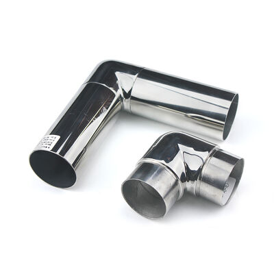 품질  Mirror Polished Stainless Steel 90 Degree Handrail Elbow Connector for Round Tubes 공장