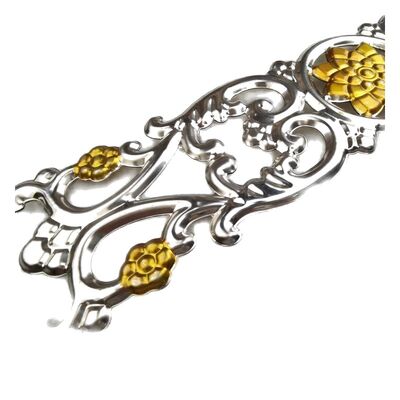 품질  Customizable Stainless Steel Decorative Scrolls & Floral Ornaments with Polished Silver Finish for Architectural Metalwork 공장