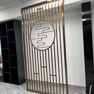 장식적 1250 밀리미터 스테인레스강 스크린 분할 레이저 절단 호텔 식당 금속 방 칸막이