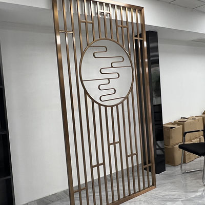 장식적 1250 밀리미터 스테인레스강 스크린 분할 레이저 절단 호텔 식당 금속 방 칸막이