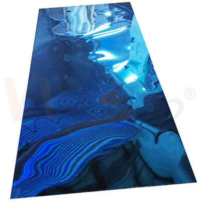 4ftx8ft 1220mmx2440mm SS201 블루 컬러 8K 미러 스테인리스 스틸 판 0.4mm-3.0mm 두께