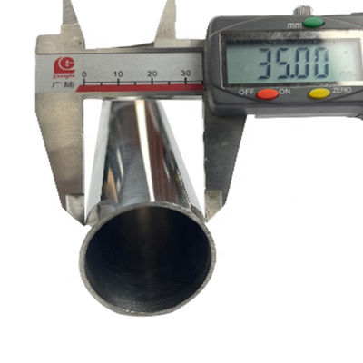 35mm 지름의 스테인리스 스틸 둥근 파이프 0.4-3.0mm 벽 두께와 거울 사틴 마무리