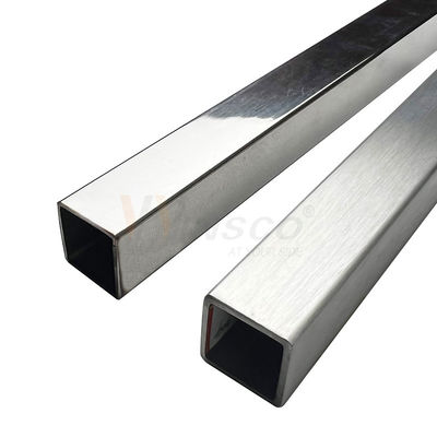 SUS 201 304 316 20mmx20mm 크기 스테인리스 스틸 정사 파이프 0.6mm-2.0mm 벽 두께 무화탄관 거울 사틴 표면