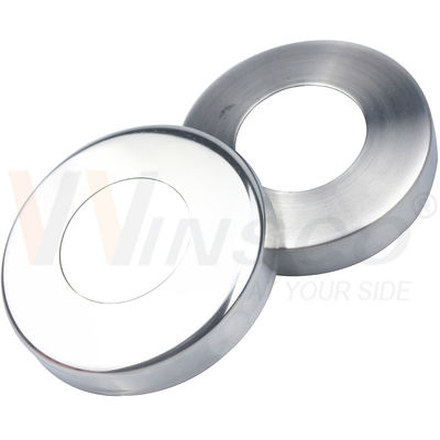 C304 C316 스테인리스 스틸 무화탄 발루스트라드 베이스 커버 12.7mm 19mm 1'' 31.8mm 38.1mm 2'' 둥근 파이프