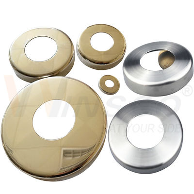 C304 C316 스테인리스 스틸 무화탄 발루스트라드 베이스 커버 12.7mm 19mm 1'' 31.8mm 38.1mm 2'' 둥근 파이프