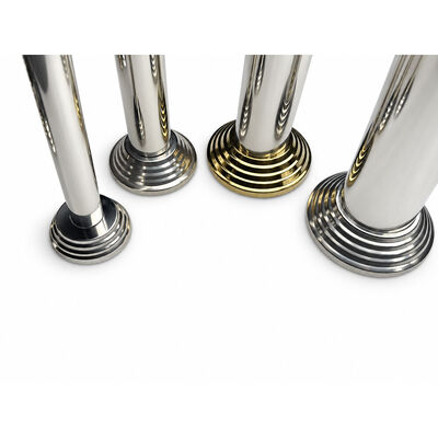 SS 201 304 스테인리스 스티어 부품 은 금 스테인리스 스틸 핸들리 기지 덮개 19mm 1' 2' 63.5mm 둥근 뉴엘 포스트
