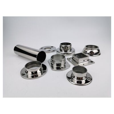 D 모양 무화탄 계단 클립 등급 304 316 스테인리스 스틸 유리 클램프 38.1mm 42.4mm 48.3mm 2' 둥근 레일링