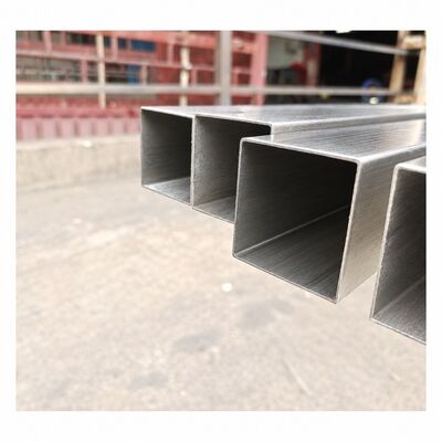 50x50mm 새틴 브러시드 스테인리스 스틸 사각 튜브 ASTM A554 등급 201, 304, 316