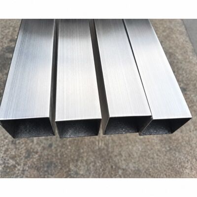 50x50mm 새틴 브러시드 스테인리스 스틸 사각 튜브 ASTM A554 등급 201, 304, 316