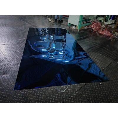 304 304L 블루 컬러 미러 스테인리스 스틸 시트 4FTx8FT 장식 PVD 코팅 플레이트