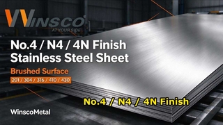 Winsco 금속 스테인레스 강판 No.4 마감 | N4 4N 브러시 시트 201 304 316 410 430