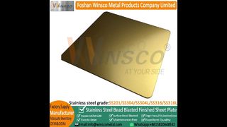 Winsco 골드 비드 블라스트 티타늄 SS 비드 블라스트 스테인레스 스틸